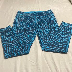 Zella Turquoise and black leggings
